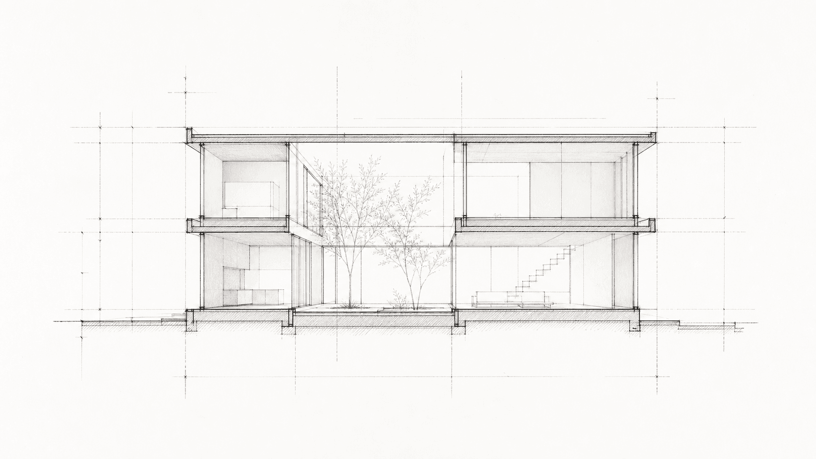 Architectural section drawing